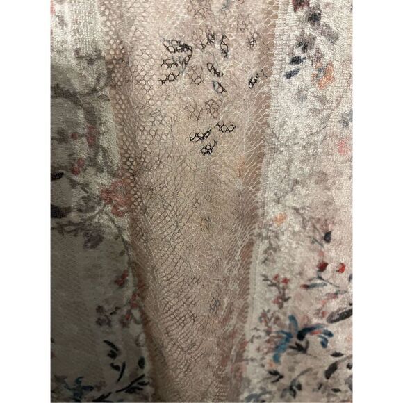 T Tagari Floral & Lace Fringe Trimmed Boho Festival Slip Dress sz M EUC - Picture 4 of 10